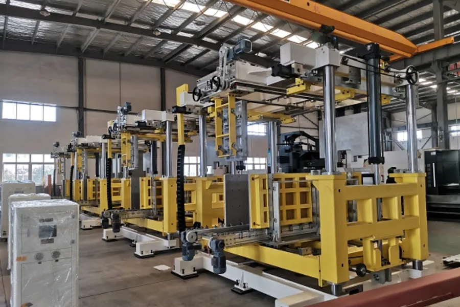 Automated assembly line ensuring consistent production of lab refrigerators