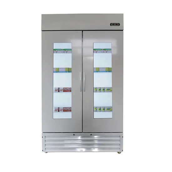 Upright Two-Door Glass Medical Lab Refrigerator LG-1000D